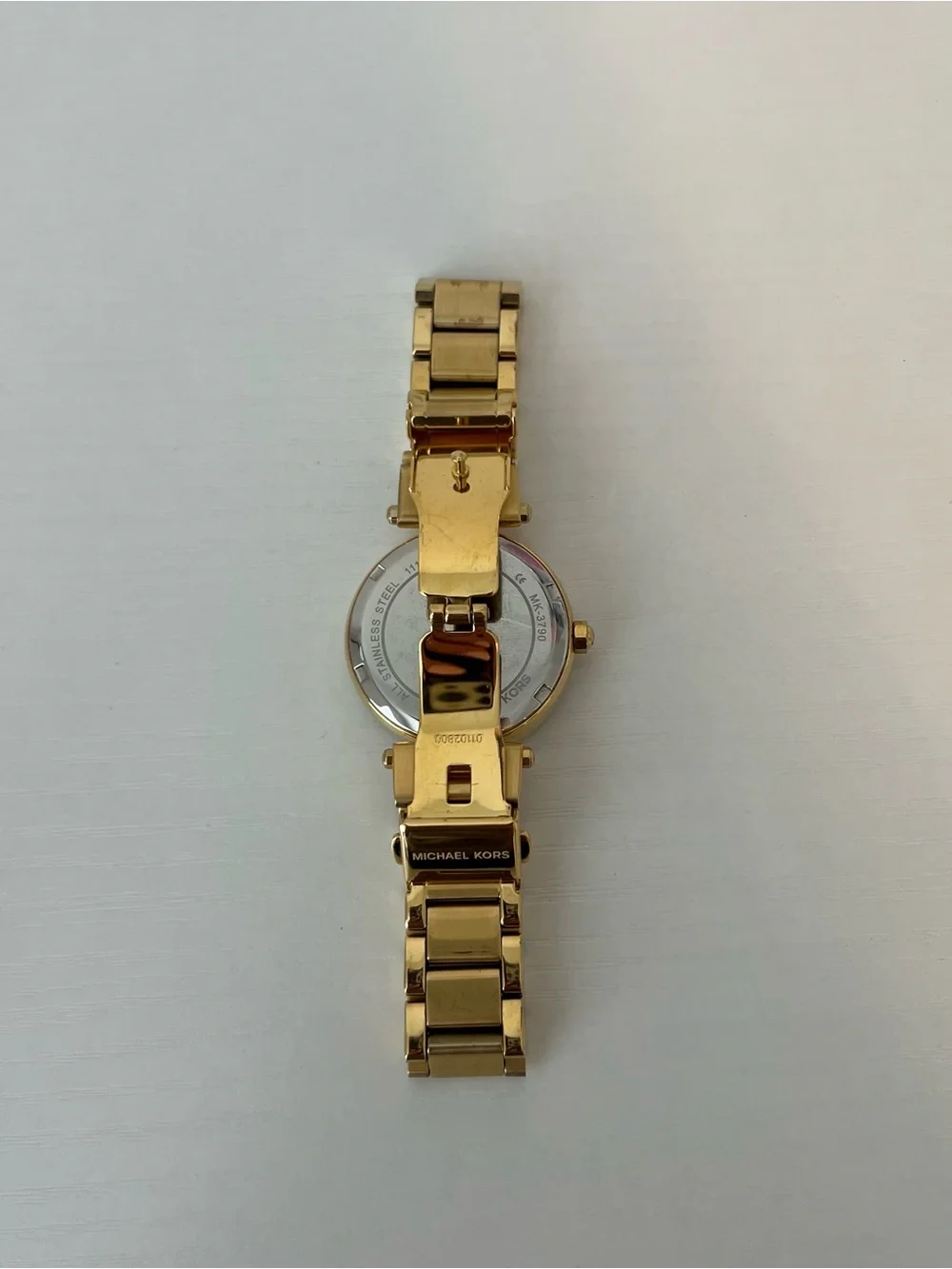 Michael Kors Mini Parker MK3790 Gold Black Crystal Watch 33mm